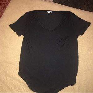 Black basic v neck